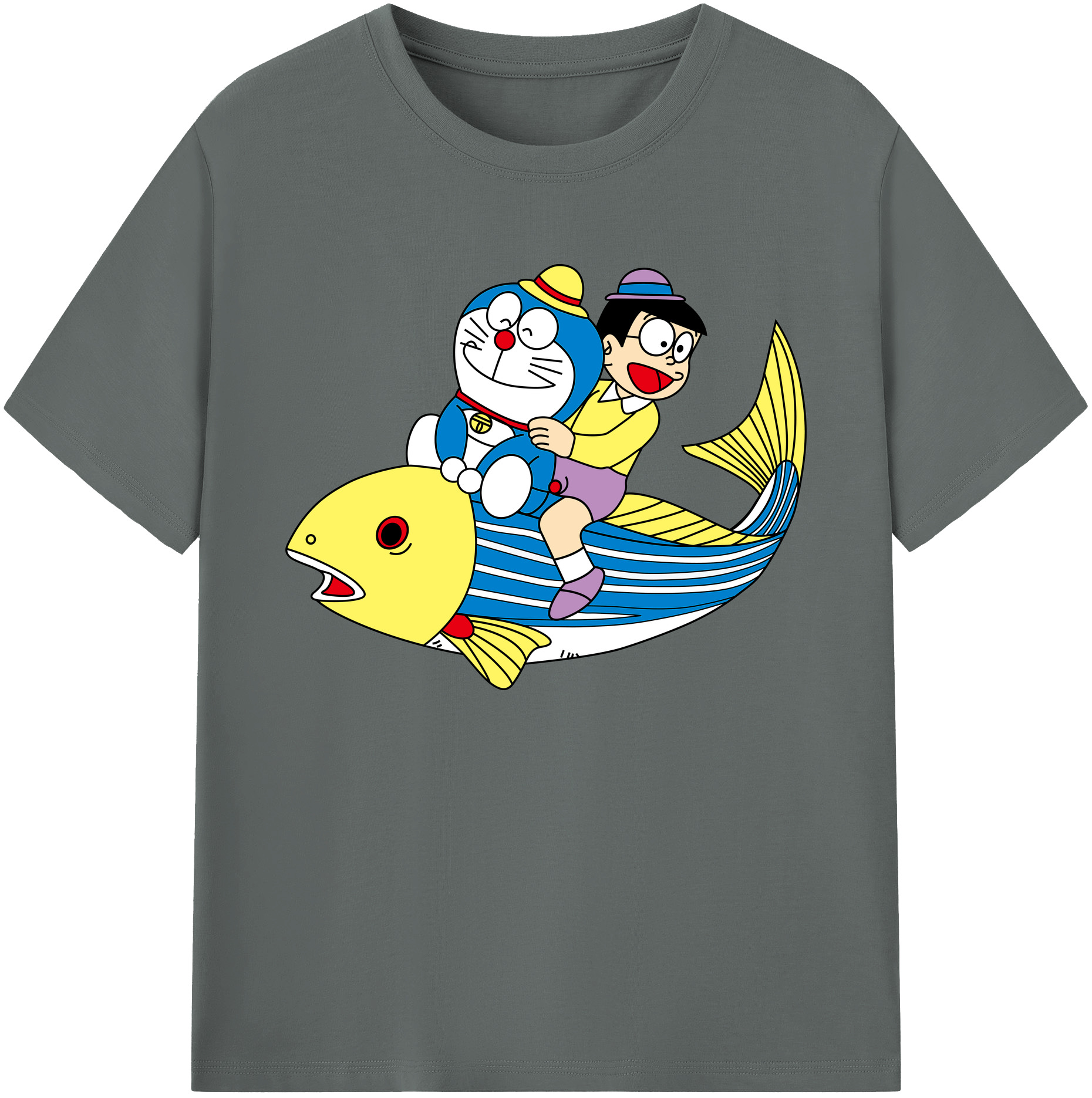（画像用） ドラえもん 野比 のび太 Doraemon Nobita Nobi 綿100％ メンズ半袖Tシャツ｜肌触りやわらか＆通気性